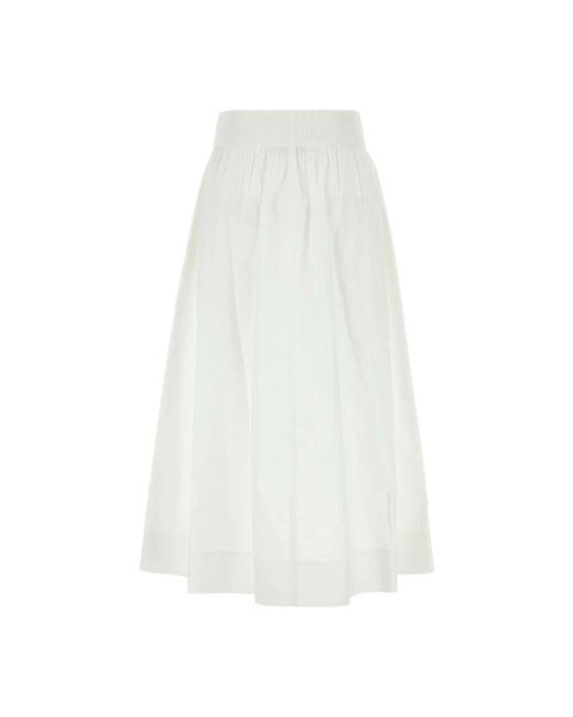 Tory Burch White Weißer Stretch-Popeline-Rock