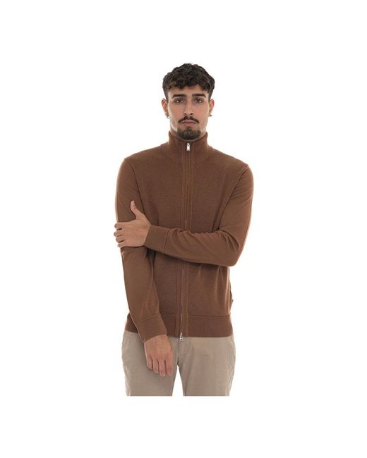 Boss Truien & Vesten ,Bruin ,Stijlvolle Gebreide Cardigan Sweater in het Brown voor heren