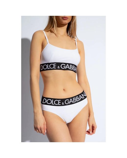 Dolce & Gabbana White Bikinis