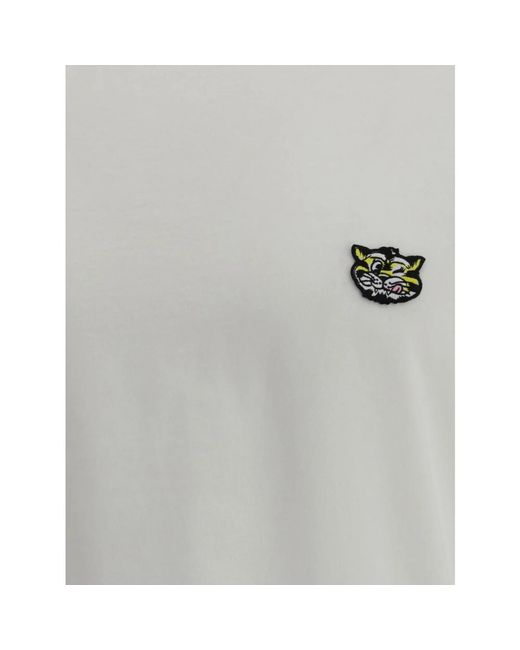 KENZO Tops ,Nylon Wild Tiger Geborduurde T-Shirt in het Gray voor heren
