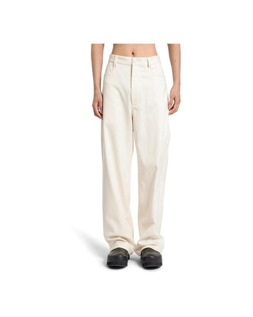 Dior White Straight Trousers for men