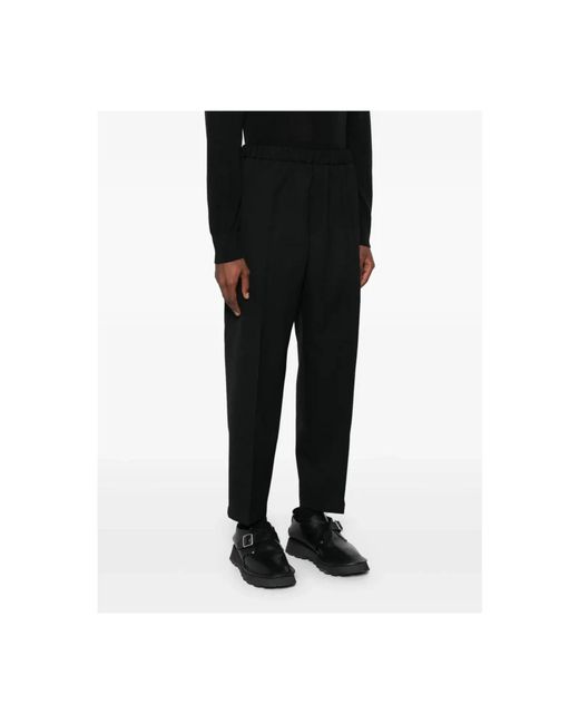 Jil Sander Black Straight Trousers for men