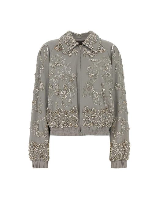 Bomber Jackets Dries Van Noten de color Gray