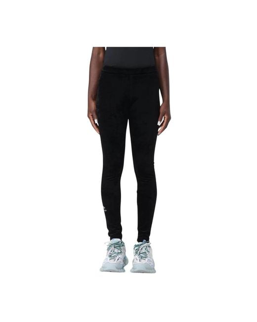 Balenciaga Black Velcro Logo Leggings