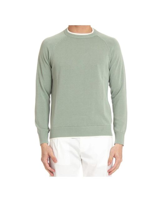 Round-Neck Knitwear di Eleventy in Green da Uomo