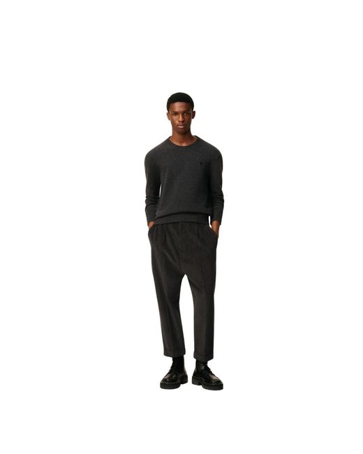Straight Trousers di AMI in Black da Uomo