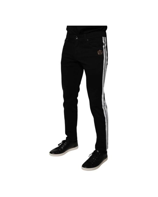 Dolce & Gabbana Black Slim Fit Jeans for men