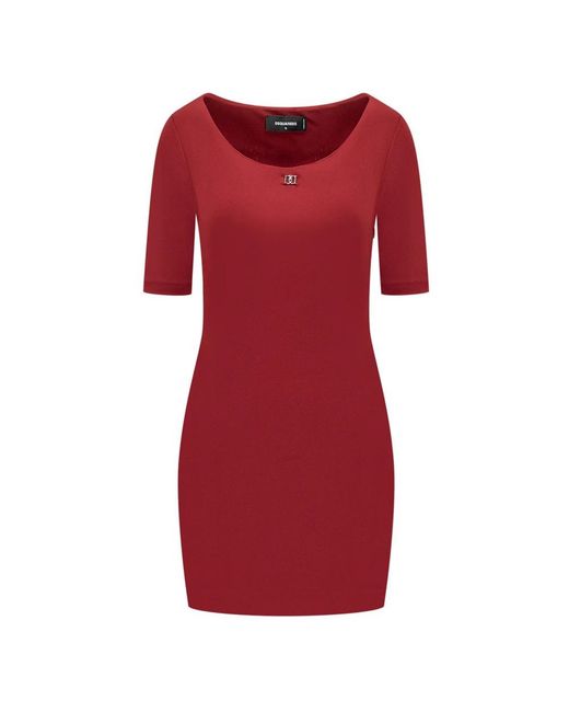 DSquared² Red Short Dresses