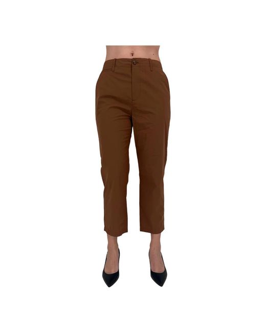Closed Brown Cropped Trousers