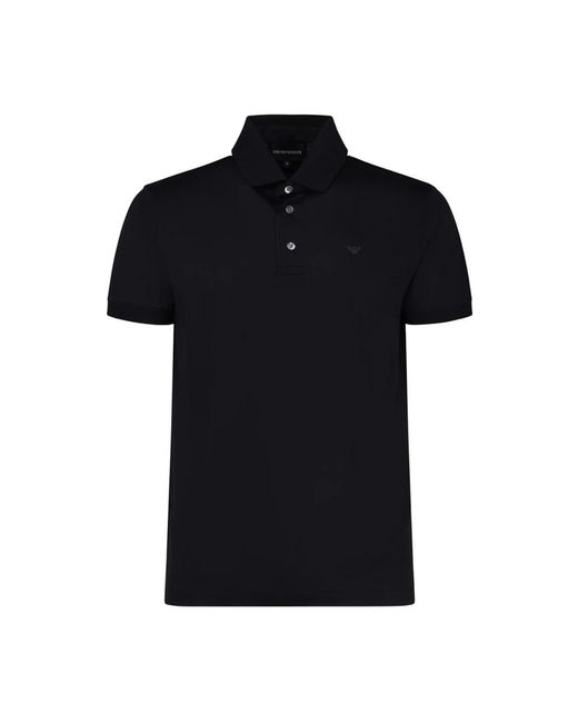 Emporio Armani Black Polo Shirts for men