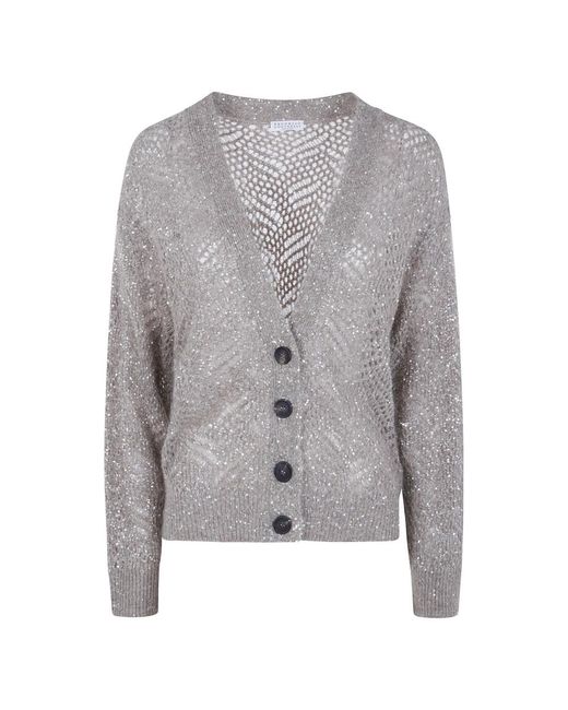 Brunello Cucinelli Cardigans in het Gray
