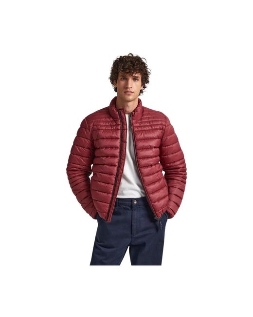 Pepe Jeans Red Down Jackets for men