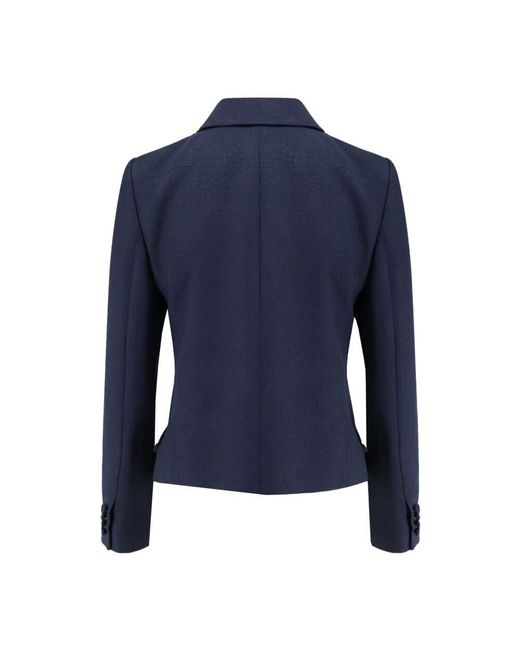 Valentino Blue Blaue Kleidung Mit Klassischem Revers