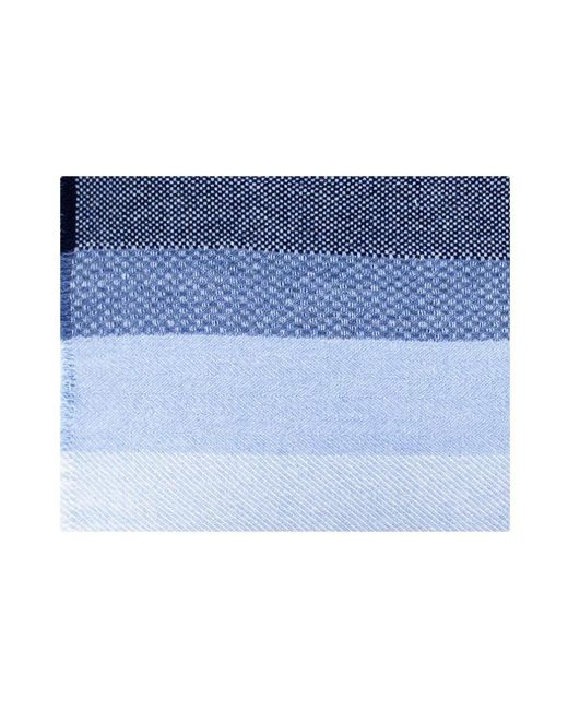 Fedeli Blue Silky Scarves for men