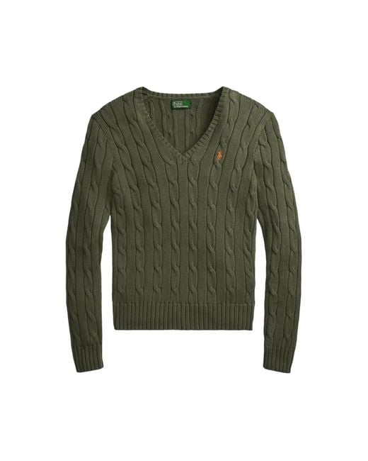 Ralph Lauren Green V-Neck Knitwear
