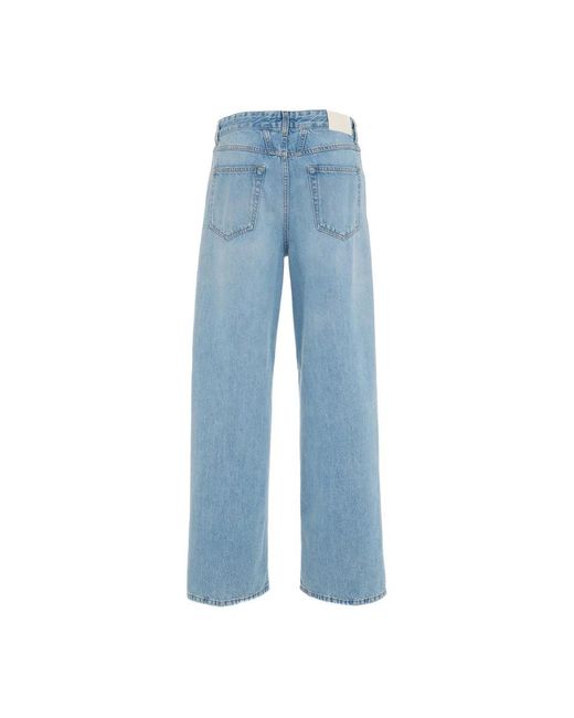 Closed Blue Weite jeans mit gürtelschlaufen