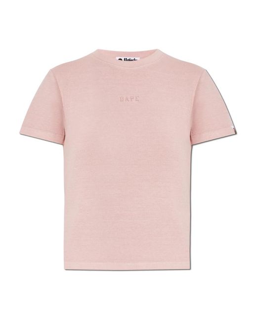 A Bathing Ape Pink Top Mit Logo