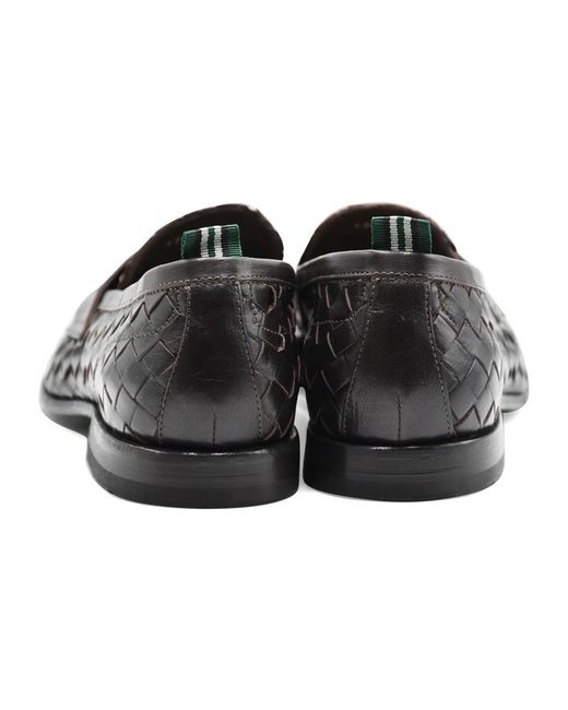 Green George Black Loafers for men