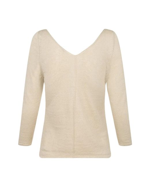 Cortana White V-Neck Knitwear