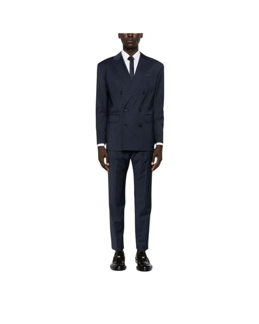 Double Breasted Suits di DSquared² in Blue da Uomo