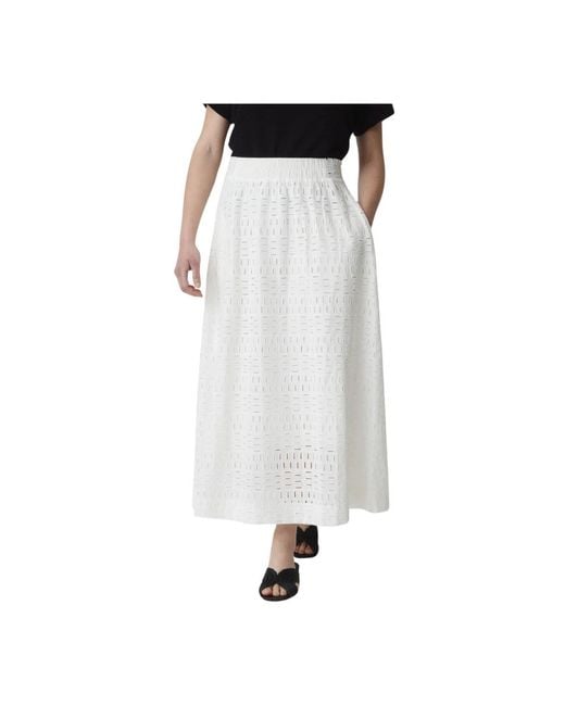 Alpha Studio White Maxi Skirts