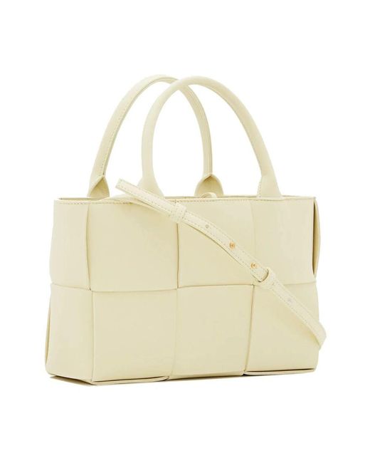Bottega Veneta Natural Mini Tote Bag Mit Intrecciato-Flechtmuster
