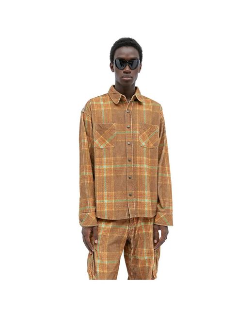 ERL Brown Casual Shirts for men