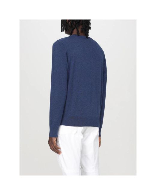 DSquared² Blue Round-Neck Knitwear for men