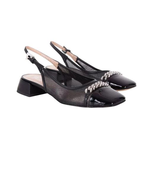 Baldinini Black Schwarze Mesh-Sandalen