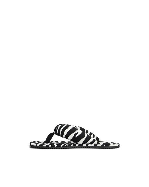 The Attico Black Flip Flops