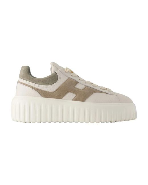 Hogan Gray H-stripes Sneakers
