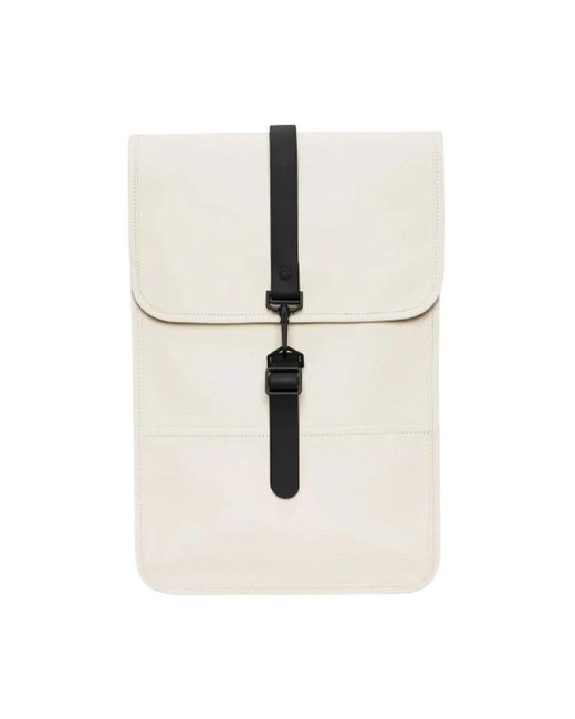 Rains Natural Minimalistischer rechteckiger rucksack