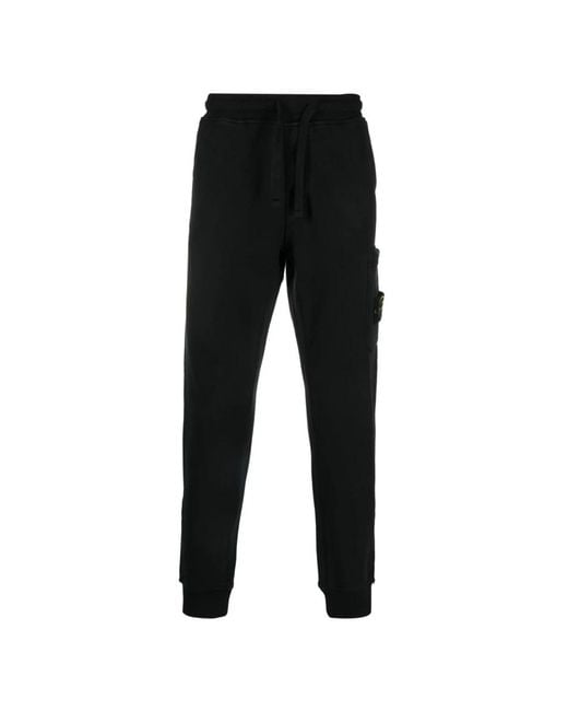 Stone Island Black Sweatpants for men