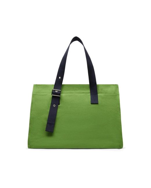 Vilebrequin Big Beach Bag Solid in het Green