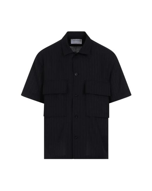 Sacai Black Short Sleeve Shirts for men