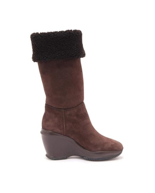 Hogan Brown Winter Boots