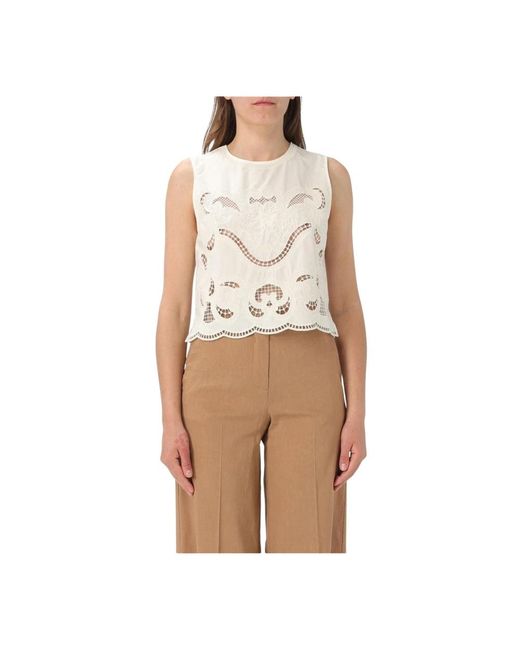 Twinset Natural Sleeveless Tops