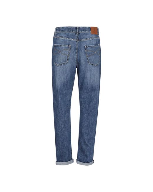 Brunello Cucinelli Blue Slim-Fit Jeans for men
