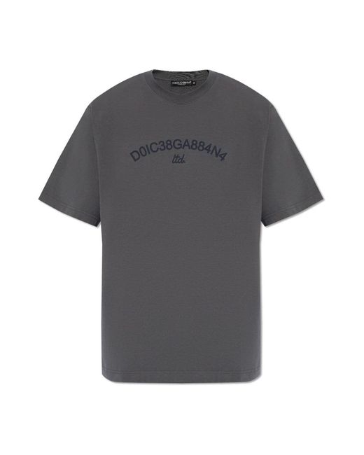 Dolce & Gabbana Gray T-Shirts for men