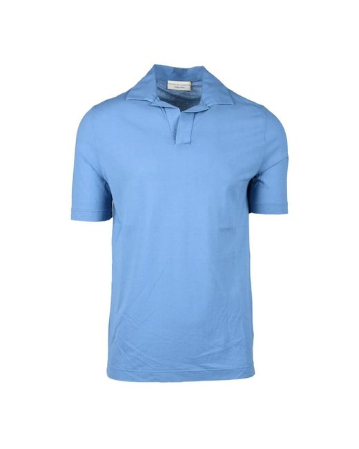 Polo in cotone di FILIPPO DE LAURENTIIS in Blue da Uomo