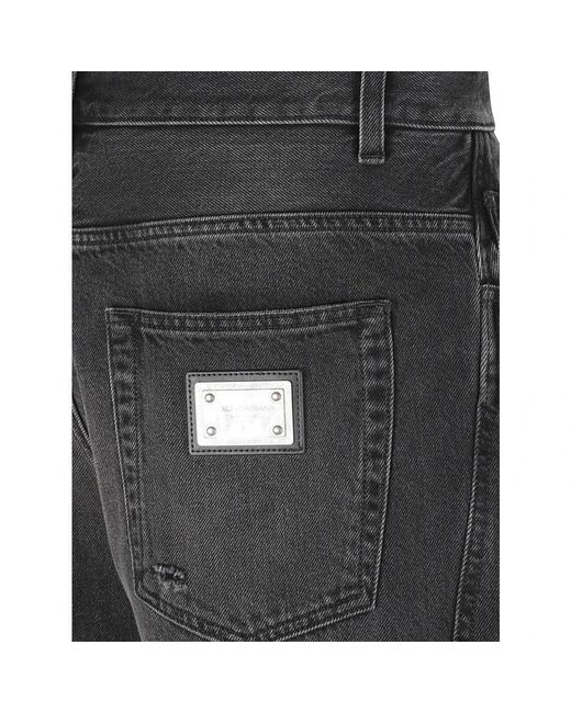 Dolce & Gabbana Gray Loose Fit Jeans for men