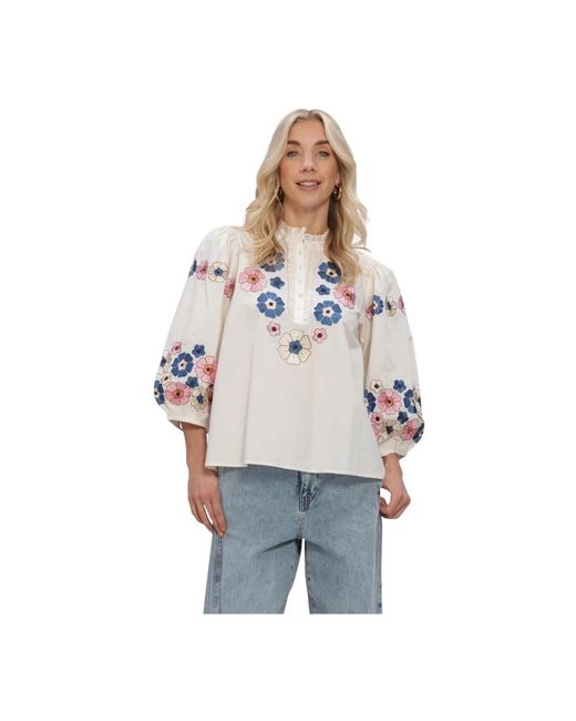 Antik Batik Amantina Blouse in het Gray