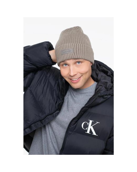 Beanies di Calvin Klein in Gray da Uomo