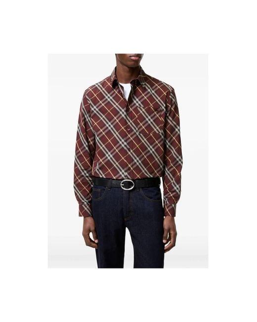 Burberry Brown Casual Shirts for men