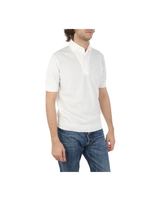 FILIPPO DE LAURENTIIS White Polo Shirts for men