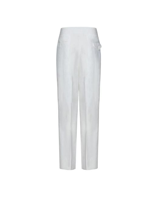 Ralph Lauren White Straight Trousers for men