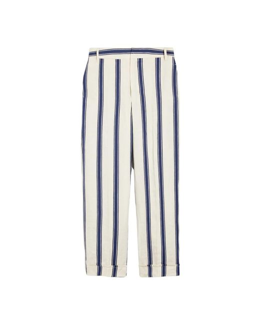 Max Mara Broeken ,Katoen Elise Straight Broeken in het Blue voor heren