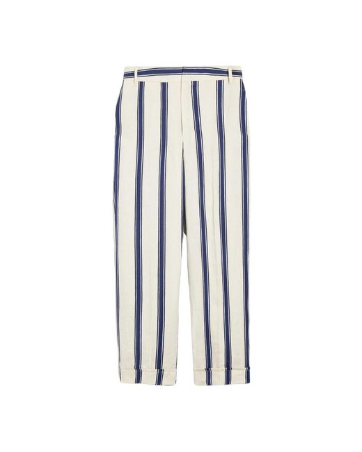 Max Mara Broeken ,Katoen Elise Straight Broeken in het Blue voor heren