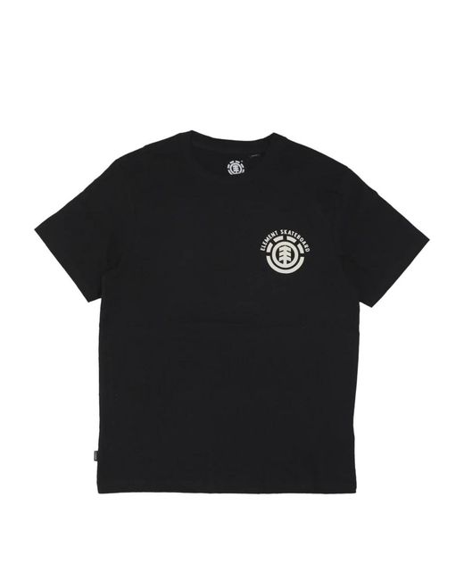Element Tops ,Zwart ,Katoen Zwarte T-Shirt in het Black voor heren