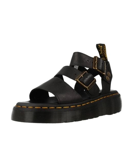 Dr. Martens Black Flat Sandals